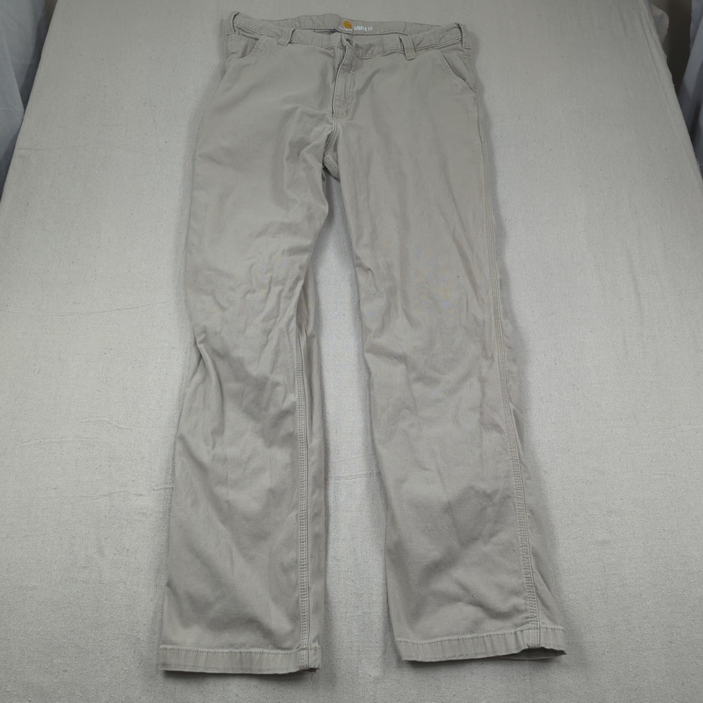 Carhartt Pants Mens 38x36 Khakie Relaxed Casual‎ Utility Workwear